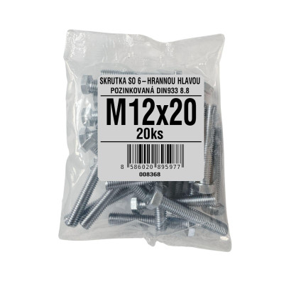 M 12/ 20 DIN 933 Zn 6hr 8.8 /20ks