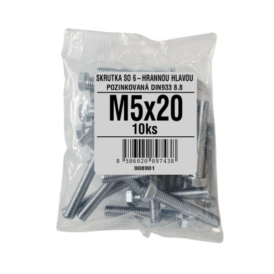 M  5/ 20 DIN 933 Zn 6hr 8.8 /10ks